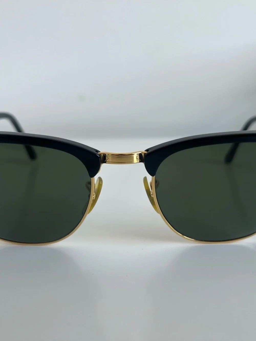 Ray-Ban Clubmaster Sunglasses - Black & Gold with Green Lenses